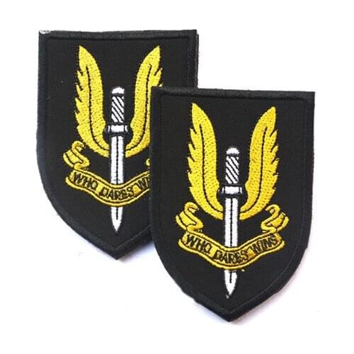 Embroidered UK British SAS Patch Army Special Air Service patches Military hook&loop tactical army armband for backpack