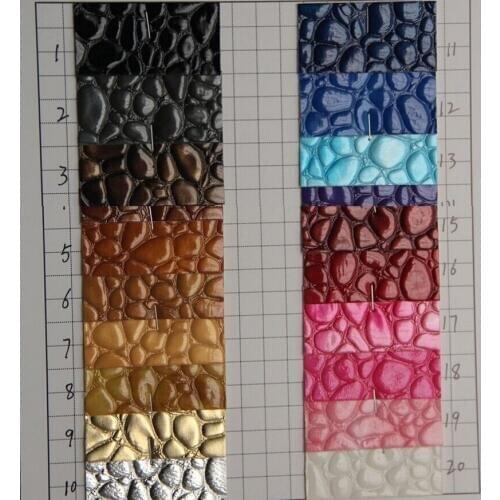 High quality faux leather fabric material New wholesale crystal stone grain leather/ shiny stone synthetic PU leather