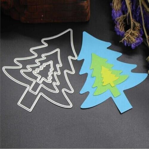 YINISE Metal Cutting Dies For Scrapbooking Stencils Christmas Tree DIY PAPER Album Cards MAKING Embossing Folder Die CUT Cutter