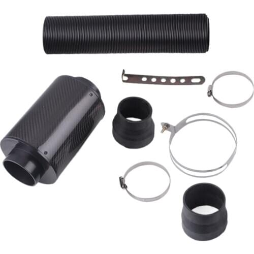1 Set Universal Car Air Intake Filter Box Cold Feed Induction Kit Replacement Reduce Engine Carbon Deposit Accessories