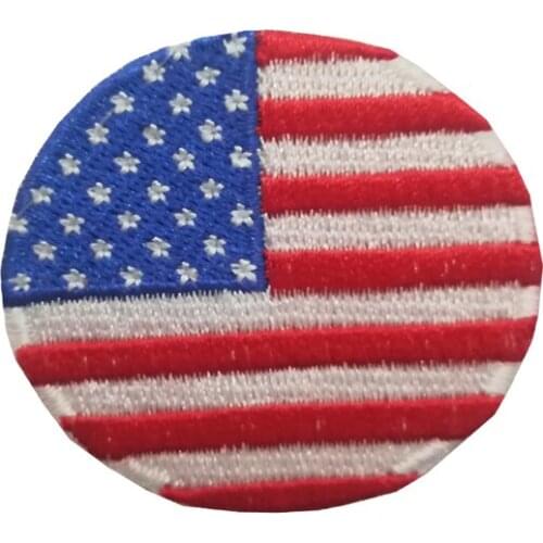 10pc United States Embroidered Country Flag Patches Army Badge Patch Fabric Cloth Combat Armband World Flag Badges 4.5CM Compute