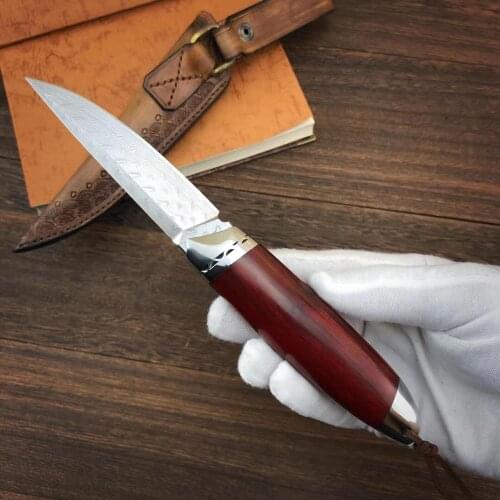 430 Steel Fixed Blade Knife Full Tang Knives Outdoor Camping Survival Tools Handwork Hunting Knives with Knife Sheath