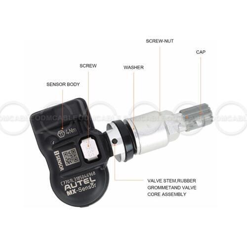 433&315 Mhz MX-Sensor TPMS PRO Autel MaxiTPMS PAD TPMS Sensor Programming Accessory Device automotive tire pressure tool