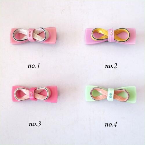 50 BLESSING Good Girl 2.5" Acrylic Bowknot Hair Bow Clip Accessories Women Baby