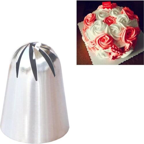 903L# Large Rose Pastry Nozzles Stainless Steel Cake Decorating Tips Sugarcraft Baking Tools Fondant