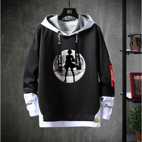 Anime NieR：Automata Hooded Teenagers cosplay cartoon Costume coat Unisex Casual Fake Two-Piece Hoodies Sweatshirt jacket