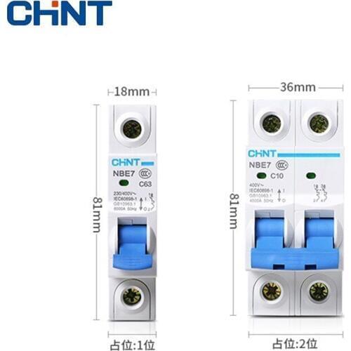 CHINT 1P/2P Circuit Breakers NBE7 Series Household Air Switch C Type Short Circuit Protector 10A 16A 20A 25A 32A 40A 63A