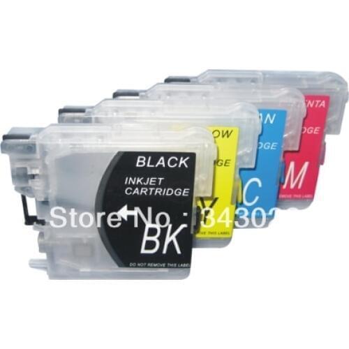 Free shipping LC11,LC16,LC110,LC61,LC65,LC67,LC980,LC990,LC1100 Refillable ink Cartridge for Brothe MFC-5490CN, MFC-5890CN