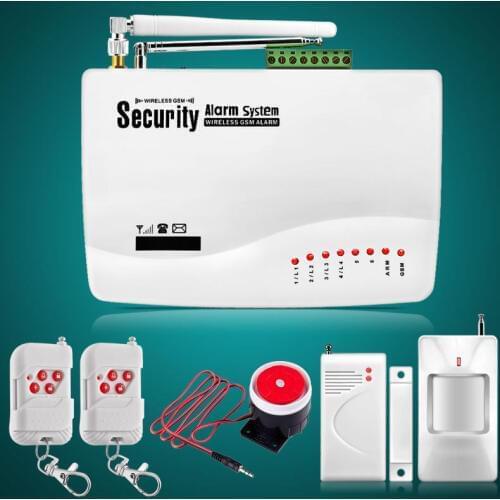 Wireless GSM Home Security Burglar Alarm System Auto Dialer SMS SIM Call 433MHz Door PIR Motion Sensor House Intercom Kit
