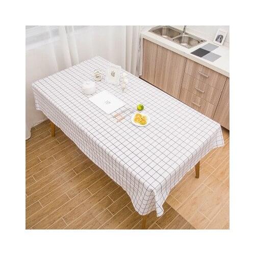 Nordic tablecloth black-and-white grid table mat simple modern Japanese grid tea tablecloth cloth