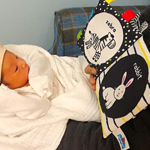 Black White Flash Cards Kids Baby Montessori Toys Sensory High Contrast Visual Stimulation Activity Flashcards