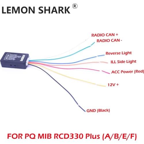 LEMON SHARK Decoder Canbus Gateway Emulator Simulator For PQ MIB RCD360 RCD330 187B/E/F FOR VW Golf Jetta MK5 MK6 Passat Touran