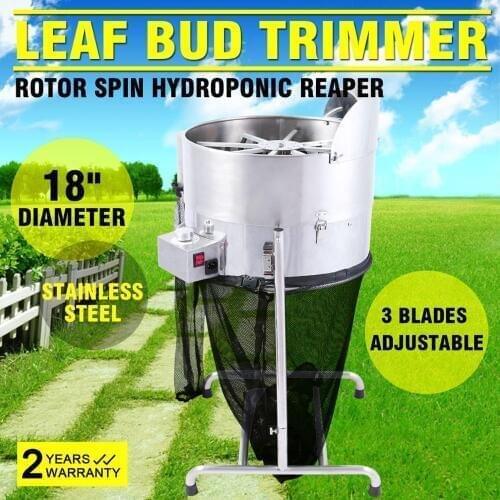 3 Speed 18 inch electric leaf trimmer Rotor Spin stainless steel grass bud trimmer CE APPROVED