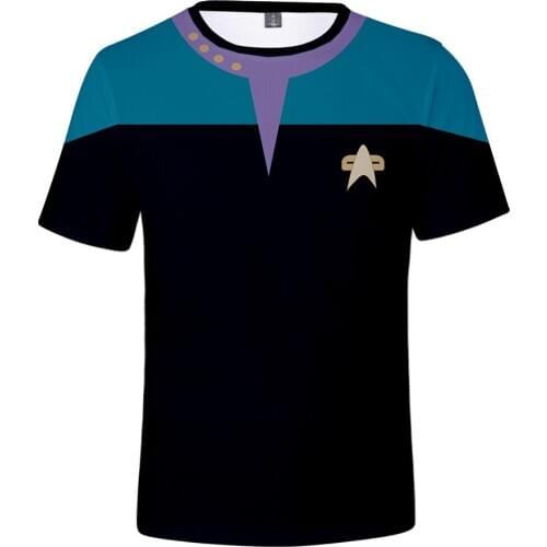 Trendy Movie Cosplay T Shirt TV Series Star Trek 3D Printed Streetwear Men Women Fashion O-Neck T Shirt Hip Hop Tees Tops Unisex