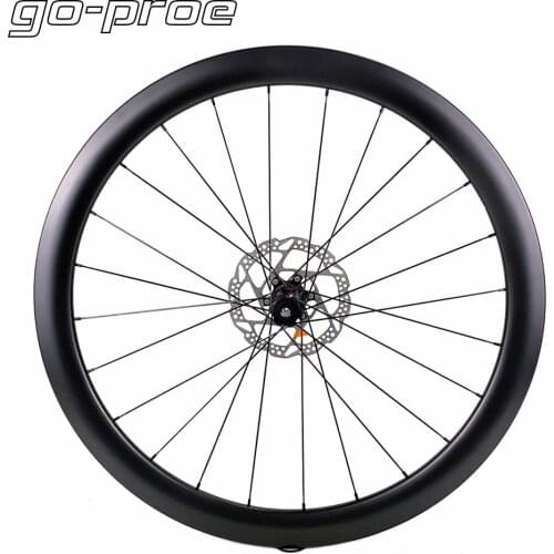 Go-proe 700C Gravel Carbon Fiber Wheeslet Cyclocross Cycling 50mm Depth 28mm Width Wheels Center Lock 6 Bolt Lock Hub 24-24H