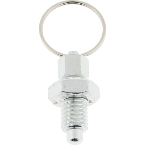 10Pcs Plunger Index Piston Index Single Ring Type With Thick Stainless Steel Lock Thread M12 Fine Thread