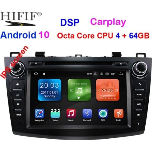 IPS 8" 2 din car dvd radio stereo Android 9.0 GPS for mazda 3 mazda3 2010-2013 Wifi Bluetooth multimedia tape recorder navi DAB