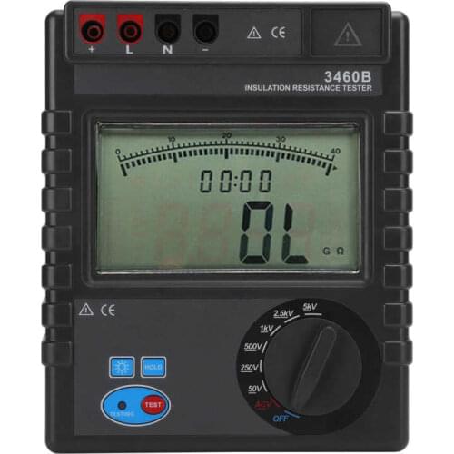 Megger ETCR 3460B Insulation Resistance Tester 50V 5000V Digital Megohmmeter Resistance Meter Megohmmeter