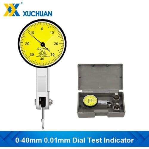 Dial Gauge 0-40mm 0.01mm Test IndicatorPrecision Metric with Dovetail Rails Mount Measuring Tools