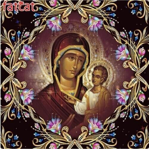 FATCAT 5d diy Diamond Painting Religious kids icon Diamond Embroidery Full Square Round Mosaic stickers decoration AE2294