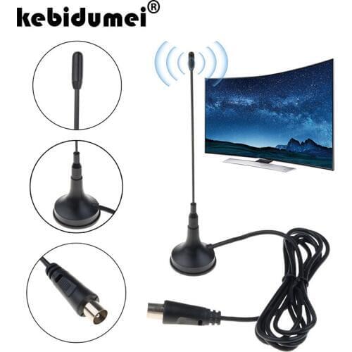 Kebidumei Mini TV Antenna Digital Indoor Signal Receiver Aerial Booster 5dBi DVB-T Freeview HDTV Digital Indoor CMMB Televison