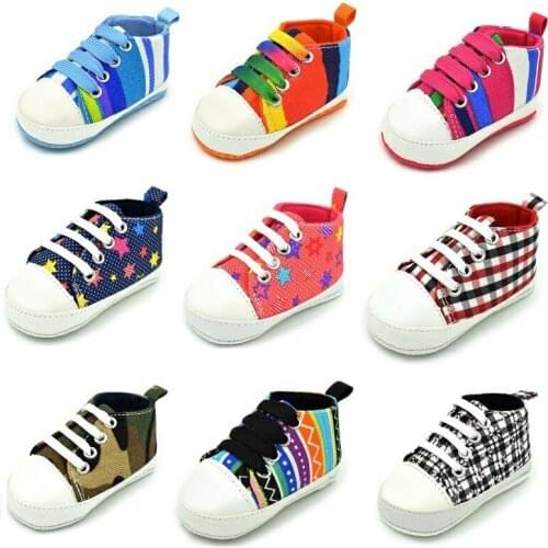 Classic Canvas Baby Shoes Non-slip Soft Bottom Baby First Walking Shoes Infant Toddler Sneakers Childrens Accessories