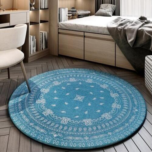 Chinese Style Classical Carpet Circular Bedroom Living Room Household Non-Slip Floor Mat