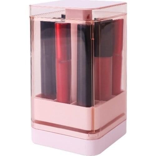Press Lift Lipstick Storage Box Press to Open Transparent Lip Glaze Holder P31E