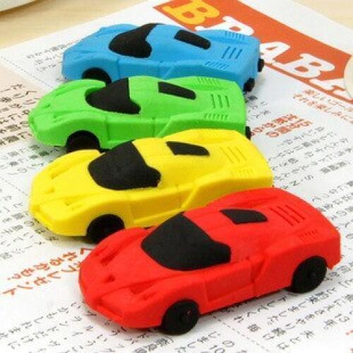 20 pcs creative car sports car eraser stationery school supplies prizes for kids