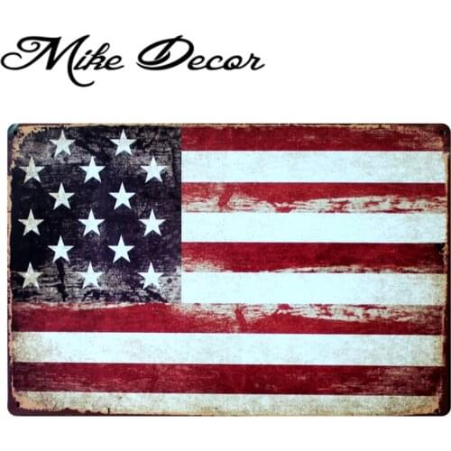 [ Mike86 ] USA Flag Metal sign retro Art wall decor House Cafe Office Vintage Metal Painting B-101 Mix order 20*30 CM
