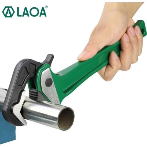 LAOA multifunction Rapid Pipe Pliers Aluminum Ratchet Water Pipe Wrench Forceps Tongs With CR-V Wrench Head Free Shipping