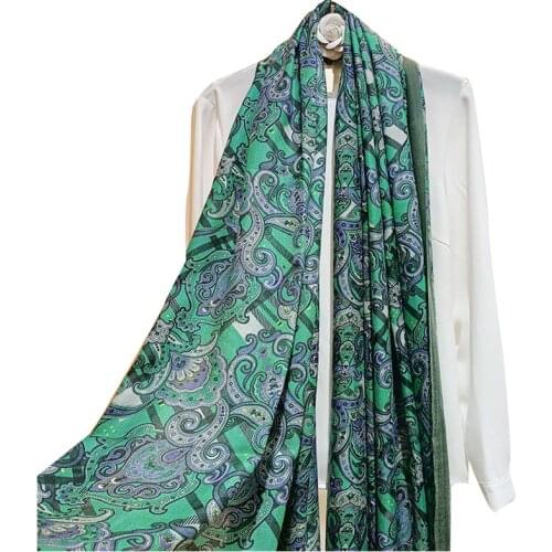 2021 Fashion Winter Women Scarf Thin Shawls Wraps Lady Flower Female Hijab Stoles Long Cashmere Pashmina Foulard Head Scarves