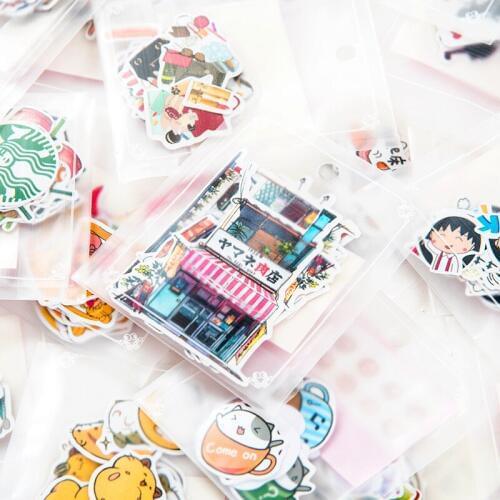 Cartoon Girls and houses interesting Waterproof Stickers toys for children gifts For Laptop Motorcycle Skateboard Sticker