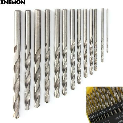 New Arrival 13pc twist HSS drill set drilling bit tool steel metal metric 1.5mm-6.5mm EN0728Use With Electric Drills