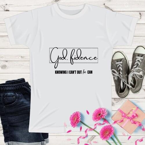 Bible Quotes - Godfidence When You Don't Worry Because God Has Your Back T-Shirt God Fidence Faith Belief Cloth Tees Tops Tshirt
