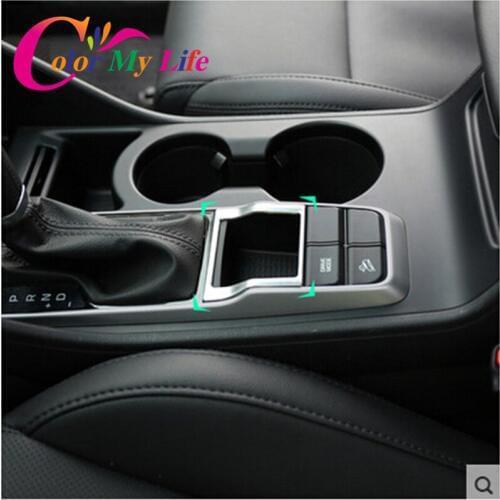 Color My Life Stainless Steel Handbrake Decoration Trim Shift Pedal Cover Water Cup Sticker For Hyundai Tucson 2015 2016 2017