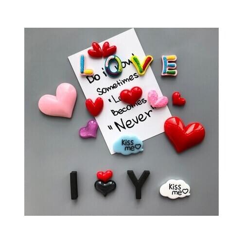 Fridge Stickers Red Large Love Wedding Decoration Magnetic Whiteboard Stickers Photo Message Stickers Peach Heart