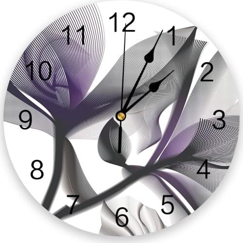 Art Fowers 3D Wall Clock Modern Design Brief Living Room Decoration Kitchen Clock Art Wall Watch Home Decor