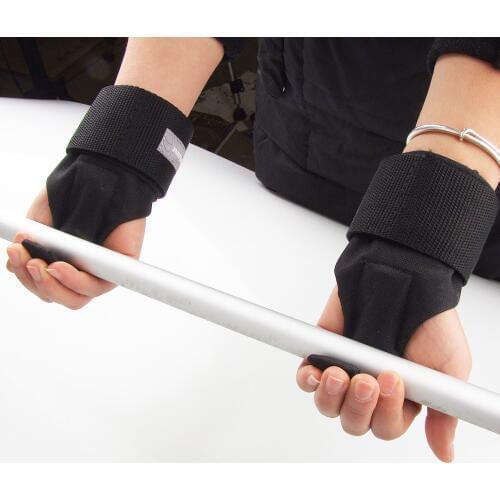 LUCKSTONE 2016 New Top Quality Weight Lifting Bar Straps Gym Bodybuilding Wrist Support Wraps Bandage Black