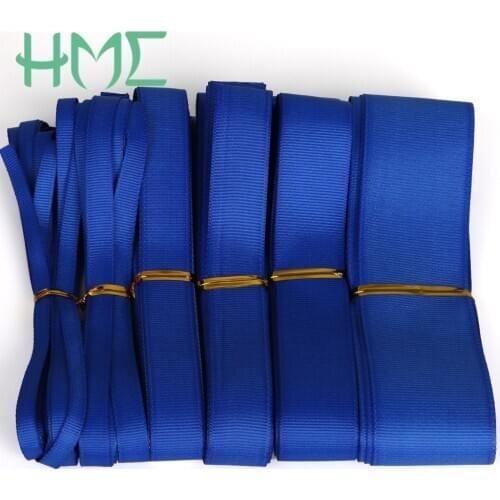 New Item Royal Blue Color 5yards/lot 7/10/15/20/25/38mm Satin And Grosgrain Ribbon for DIY Party Decoration Gift Wrapping Crafts
