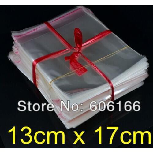 Wholesale 1000pcs/lot 13 x 17cm Opp Self Adhesive Seal Clear Plastic Bag