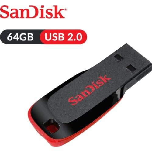 Original SanDisk USB Flash Drive Cruzer Blade U Disk CZ50 64GB Pen Drives USB 2.0 Memory Stick SDCZ50
