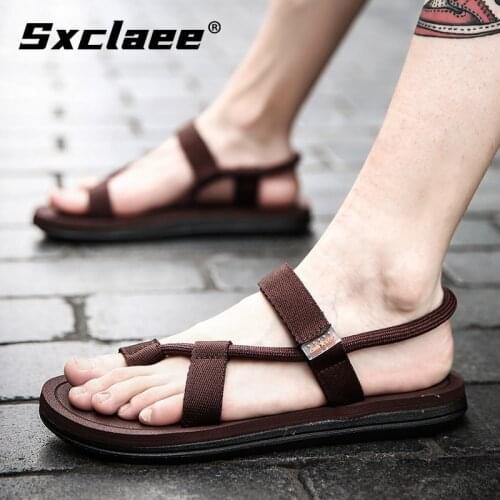 Sxclaee Casual Mens Shoes Outdoor Travel Beach Leisure Breathable and Comfortable Men Shoes Non-slip Wear-resistant Slippers