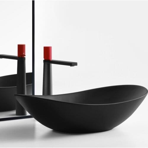 PRZY Concrete Silicone Sink Mold Nordic Wash Basin Cement Pool Molds Ellipse Bathroom Kitchen sink Moulds for Home Decoration