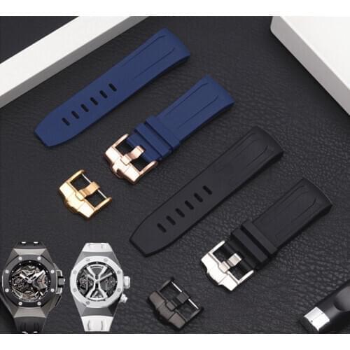 Black Blue watchband 27x21mm Watch Band AP 26560IO 26577TI 26221FT For Audemars And Piguet strap Oak Concept GMT belt tools