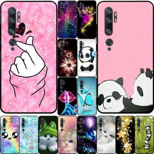 Luxury Case For Xiaomi Mi Note 10 Case Phone Cover Soft TPU Back Cover For Xiaomi Mi CC9 Pro Case Silicone Cute Cartoon Pattern
