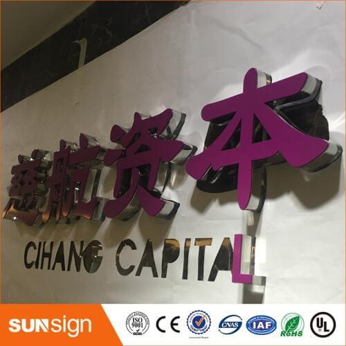 LED illuminated letter signs with stainless steel shell