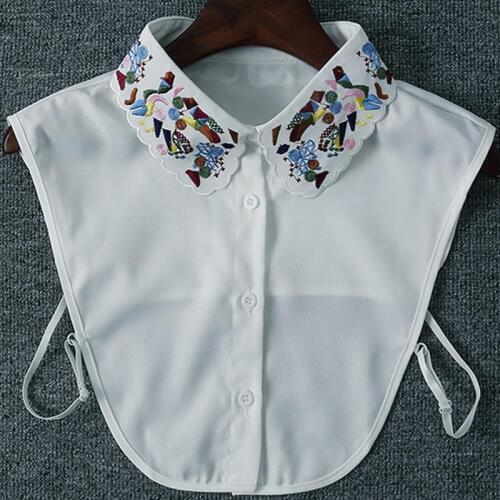 Collar-style sweater embroidery false collar lotus lace false colorful personality Blouse collar solid wild Cute false fashion