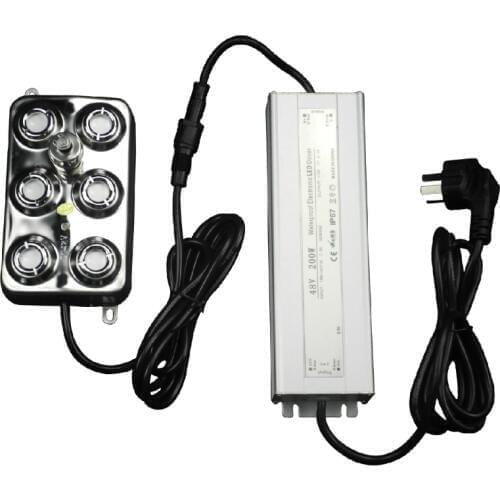 2000ML/H 6Heads Ultrasonic Mist Maker Fogger Stainless Steel Air Humidifier Greenhouse Aeromist Hydroponics Mushroom