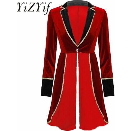 Women Adult Circus Ringmaster Costume Women Blazers Jacket Coat Christmas Halloween Carnival Cosplay Festival Party Rave Outfit